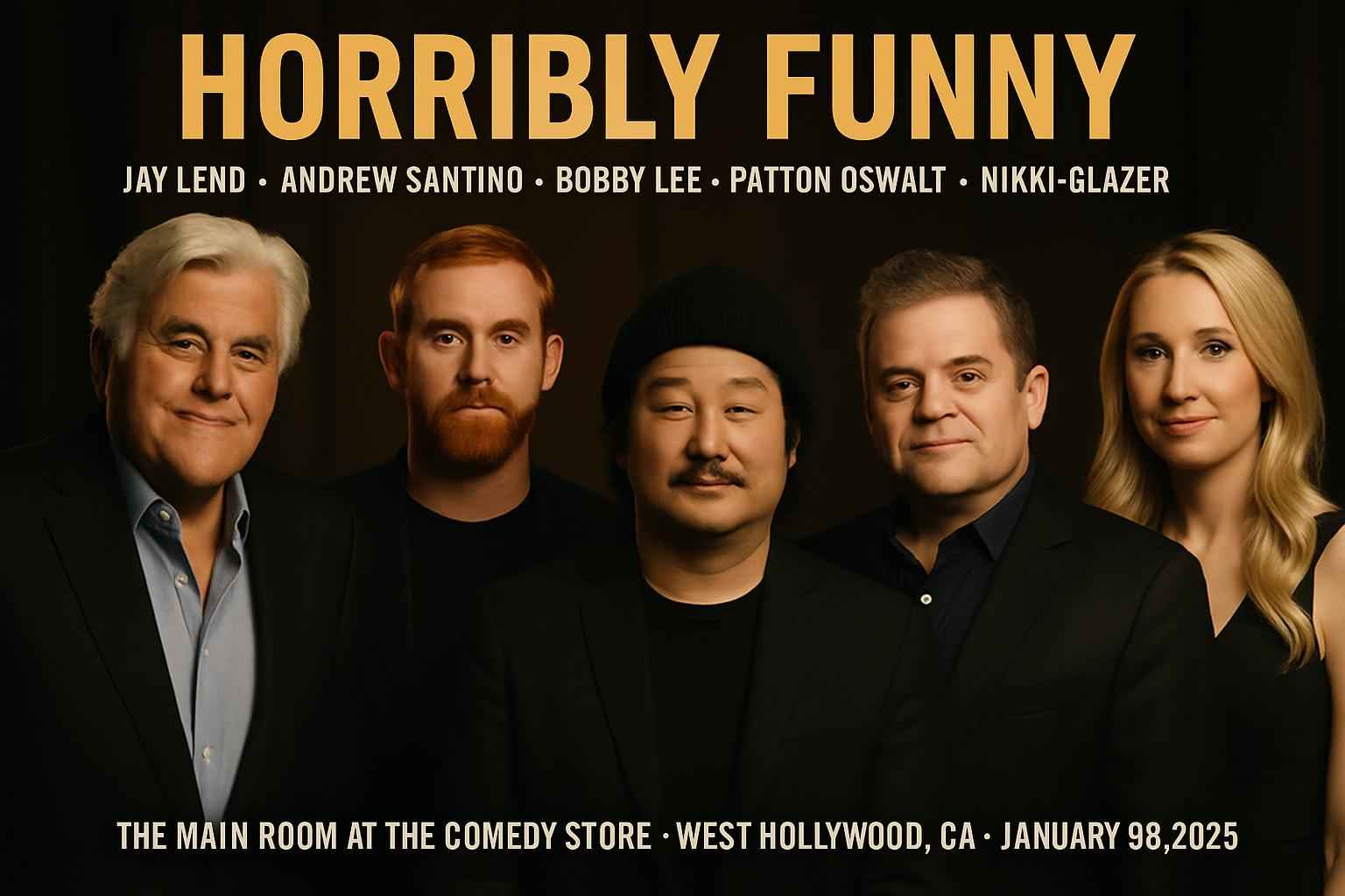 Horribly Funny: Jay Leno, Andrew Santino, Bobby Lee, Patton Oswalt & Nikki Glazer