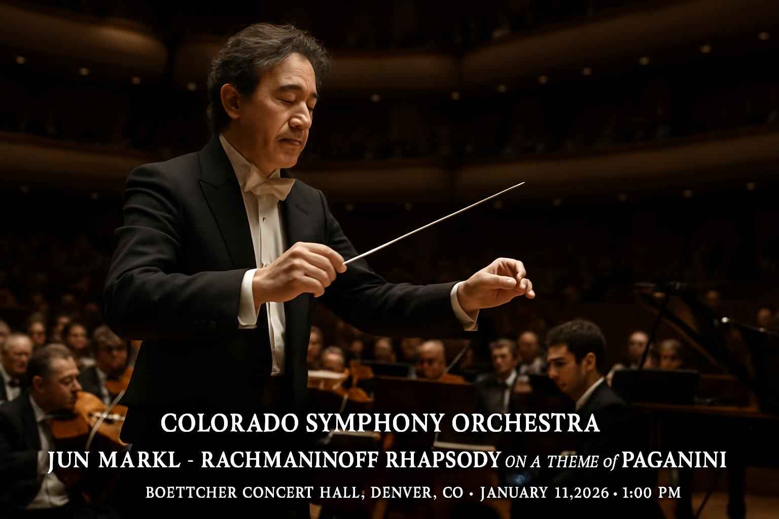 Colorado Symphony Orchestra: Jun Markl – Rachmaninoff Rhapsody on a Theme of Paganini