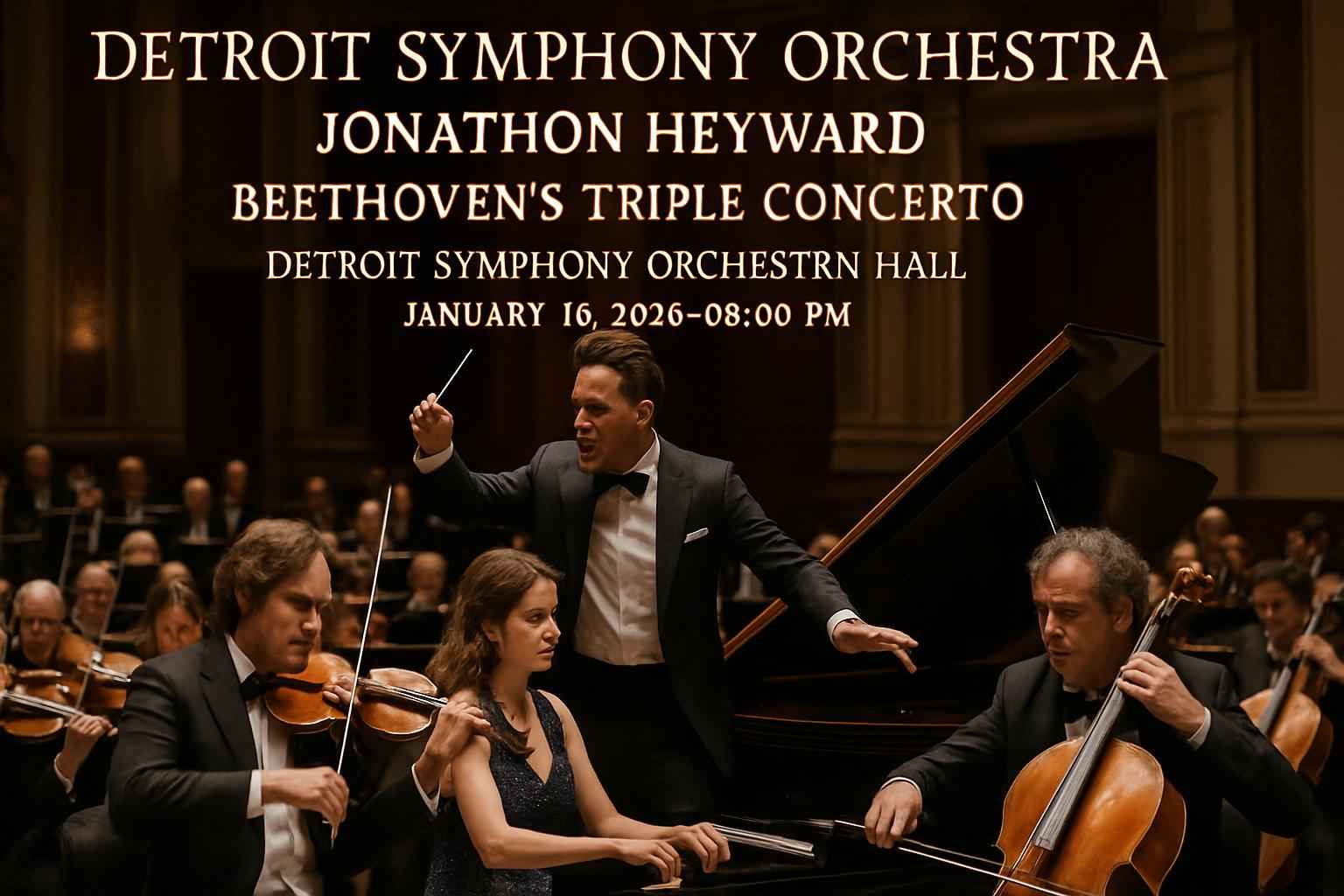 Detroit Symphony Orchestra: Jonathon Heyward – Beethoven’s Triple Concerto