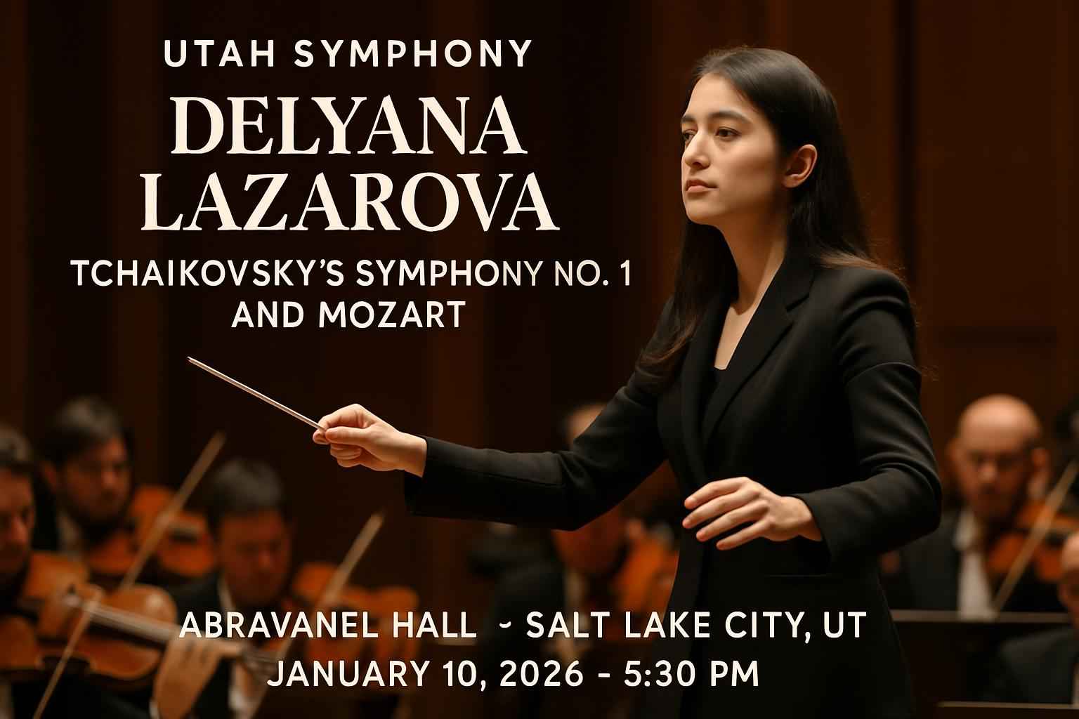 Utah Symphony: Delyana Lazarova – Tchaikovsky’s Symphony No. 1 and Mozart