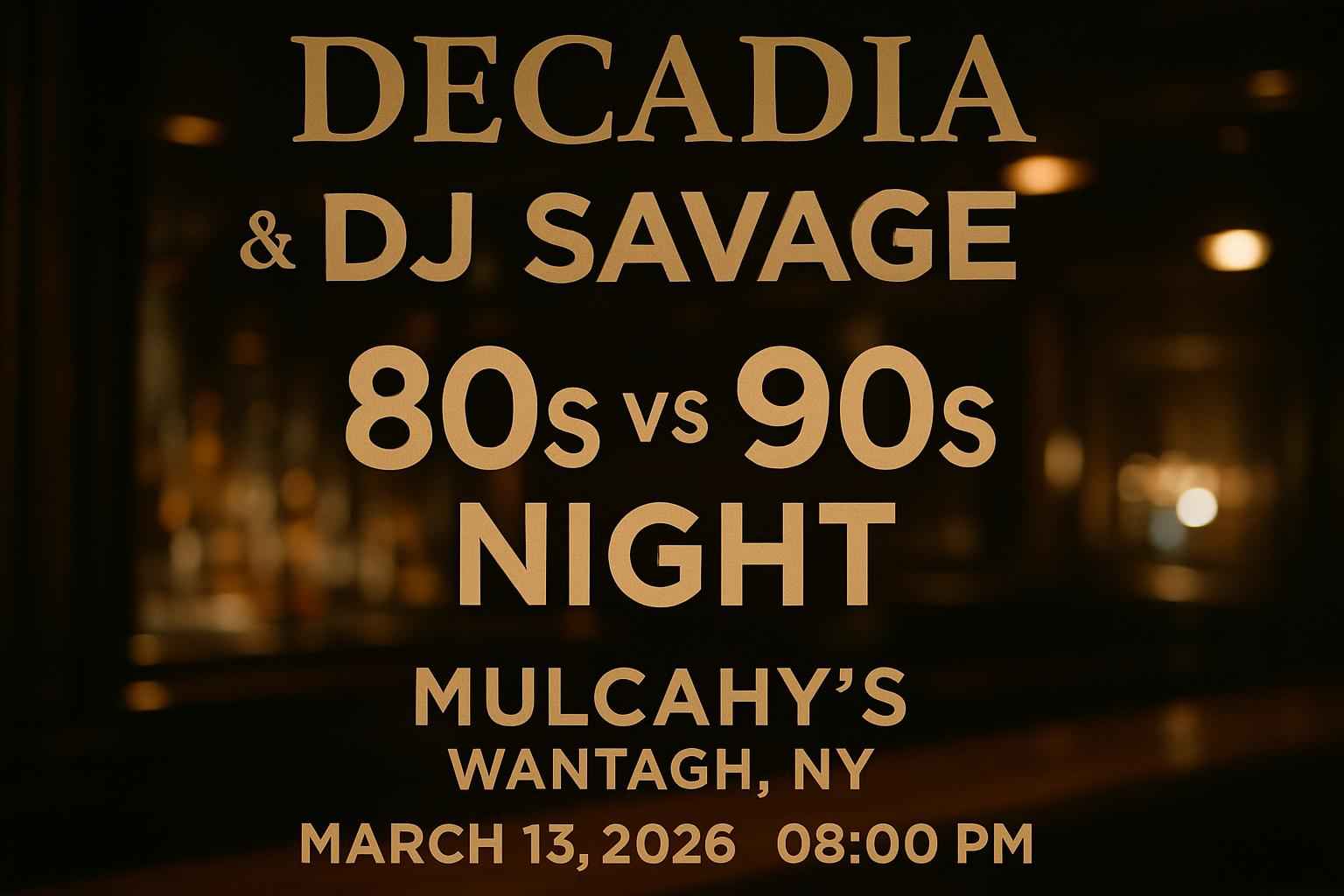 Decadia & DJ Savage – 80s vs. 90s Night
