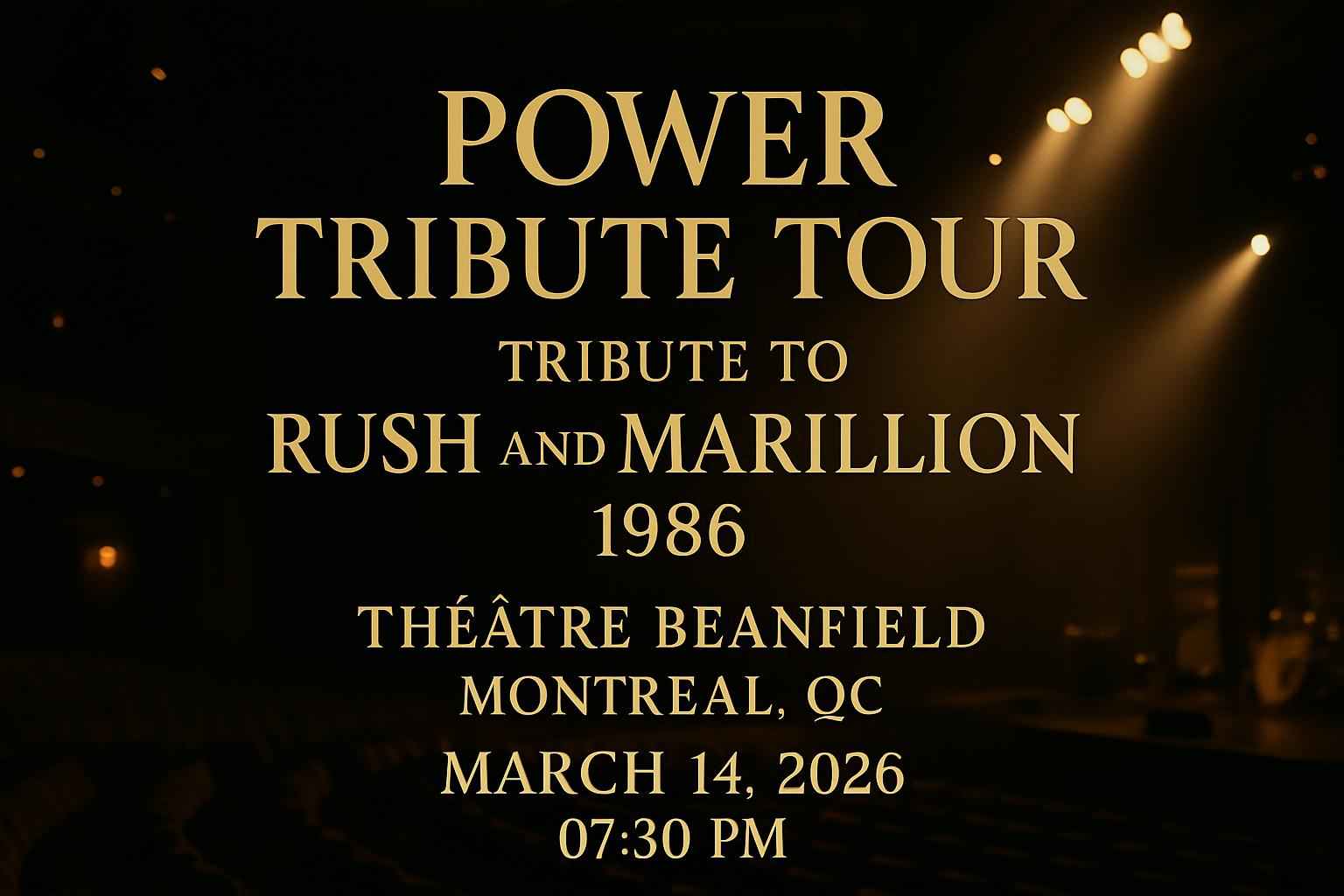 Power Tribute Tour – Tribute to Rush and Marmillion 1986