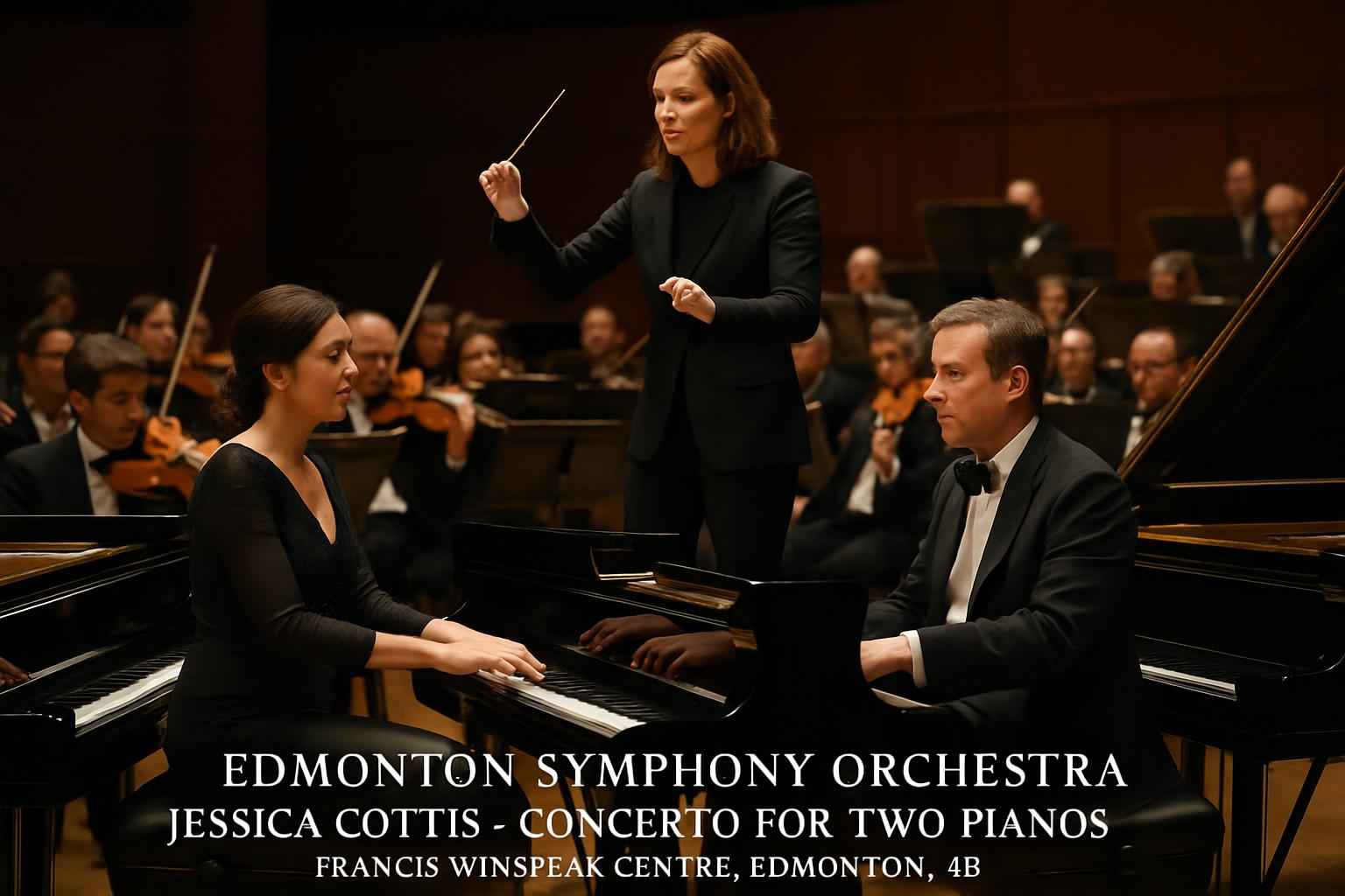 Edmonton Symphony Orchestra: Jessica Cottis – Concerto For Two Pianos