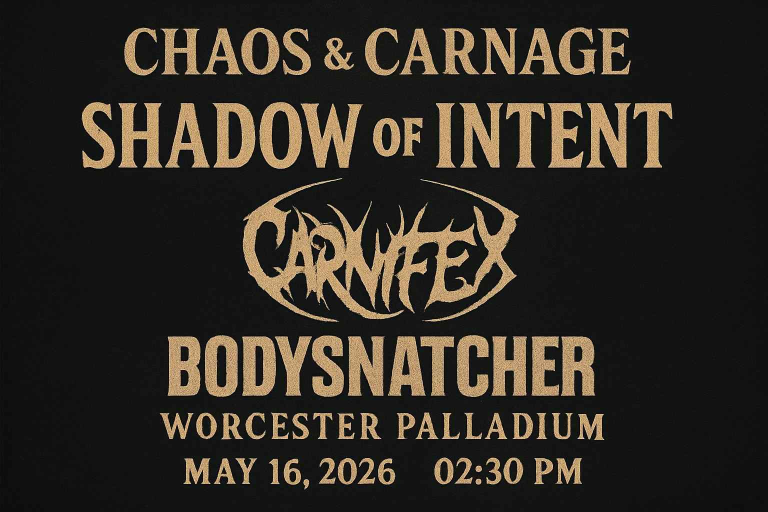 Chaos and Carnage: Shadow of Intent, Carnifex & Bodysnatcher