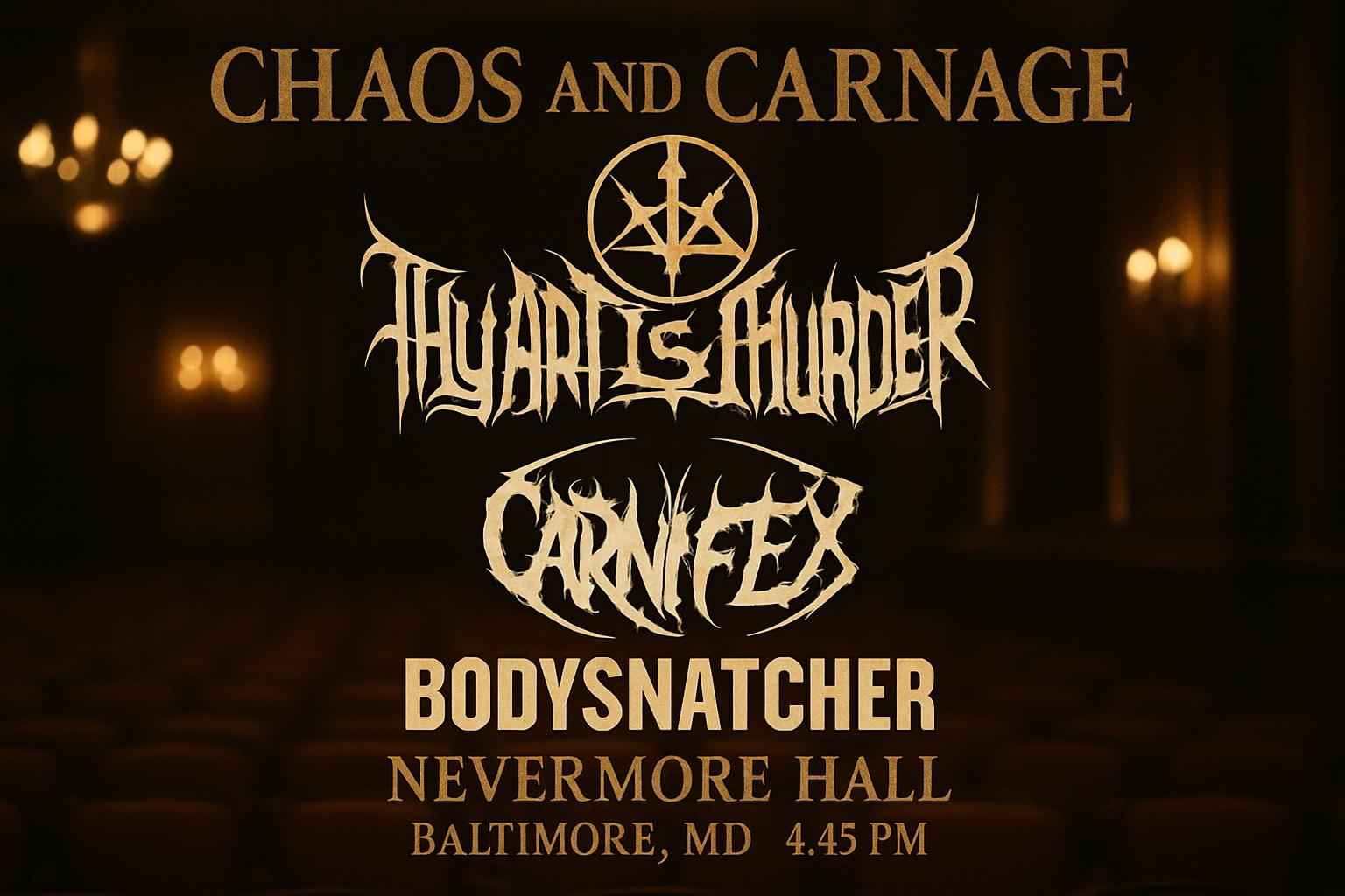 Chaos and Carnage: Thy Art Is Murder, Carnifex & Bodysnatcher