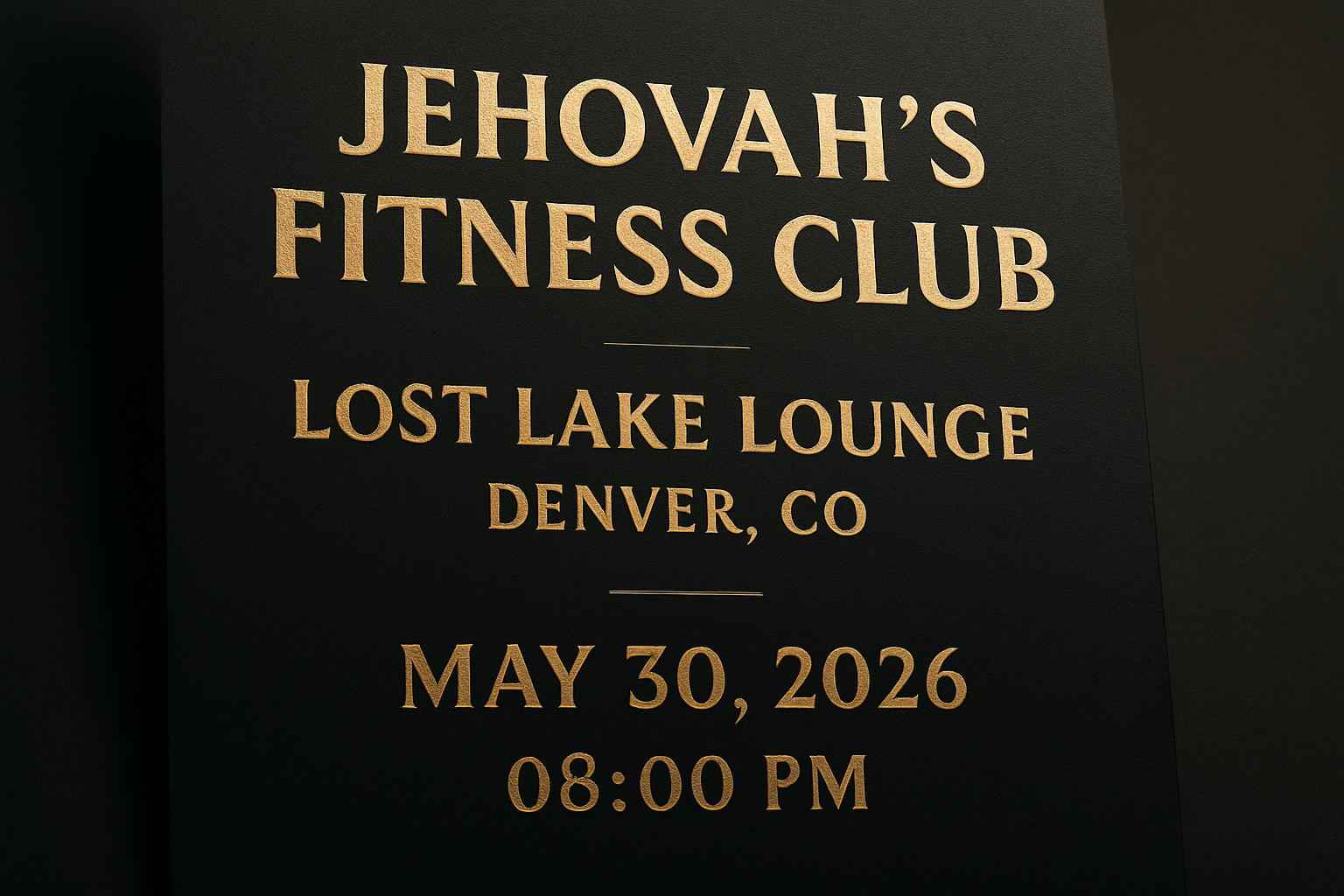 Jehovah’s Fitness Club