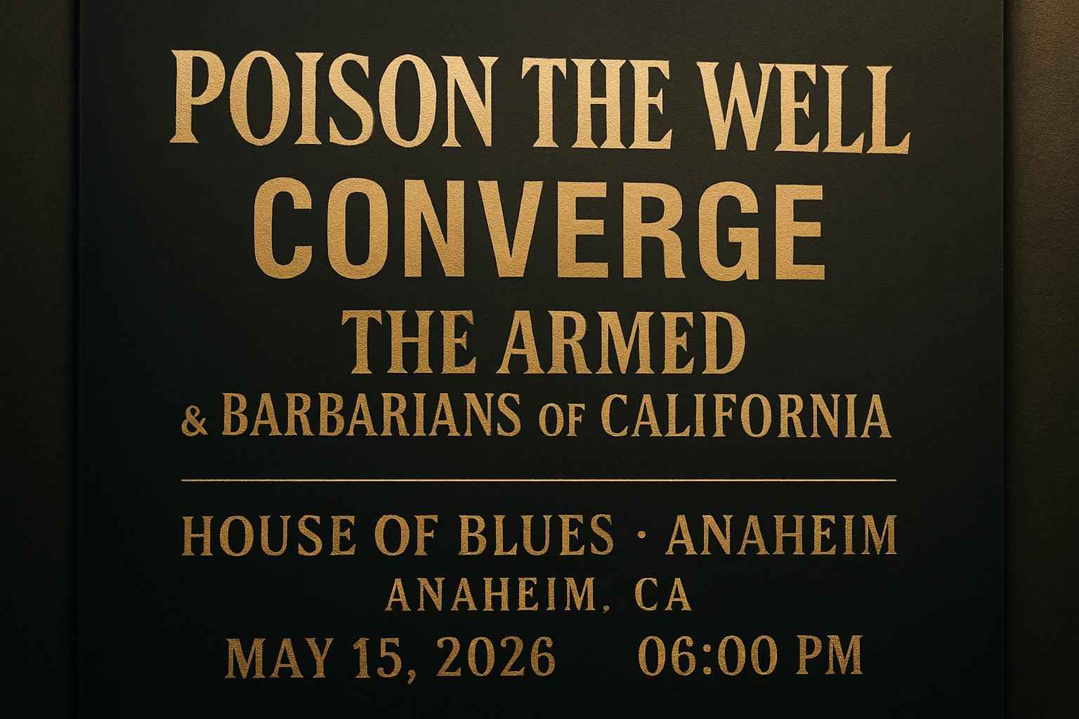 Poison The Well, Converge, The Armed, & Barbarians of California