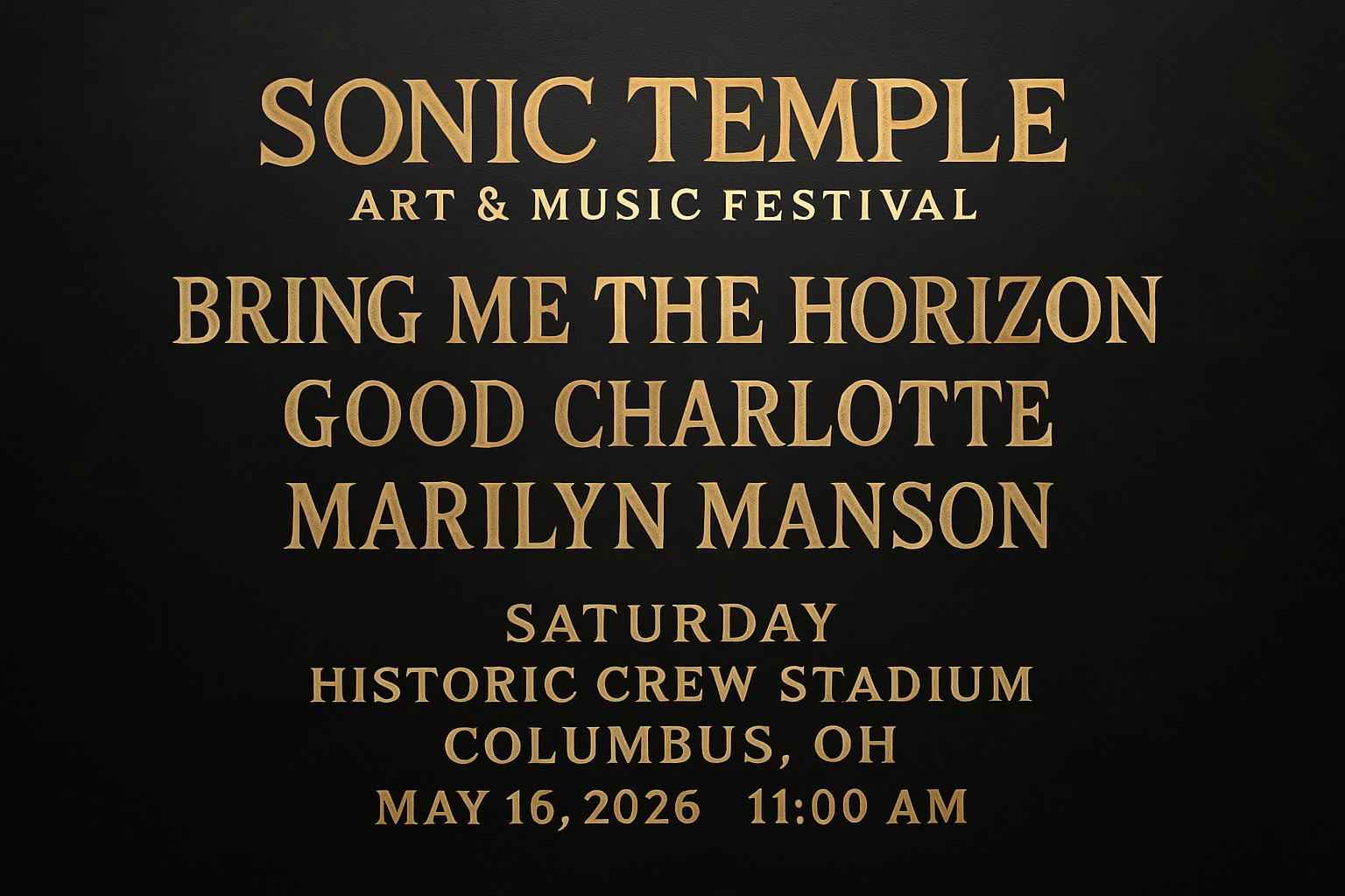 Sonic Temple Art & Music Festival: Bring Me The Horizon, Good Charlotte, & Marilyn Manson – Saturday