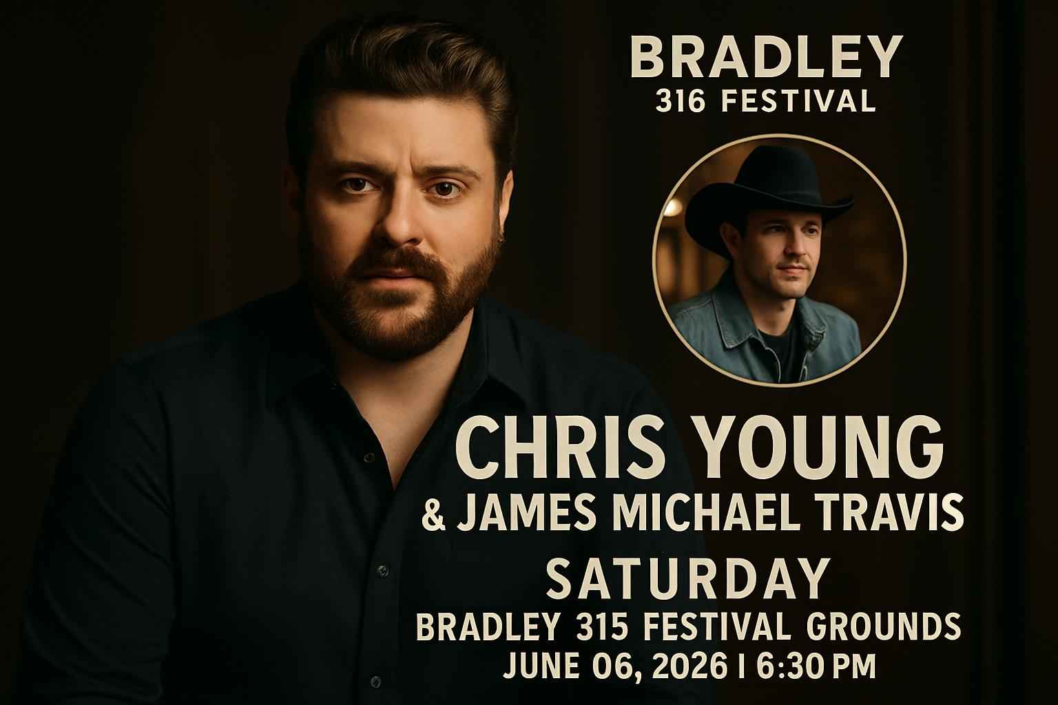 Bradley 315 Festival: Chris Young &amp; James Michael Travis – Saturday