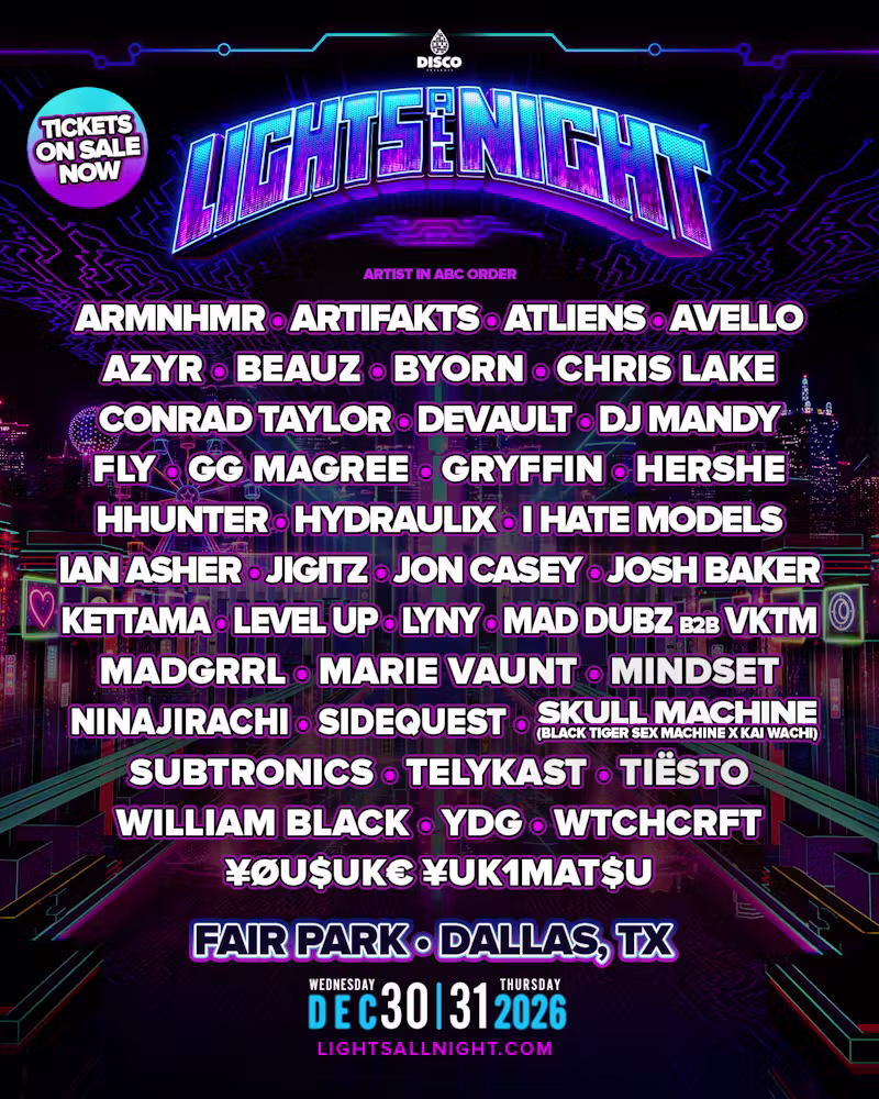 Lights All Night 2026 Lineup