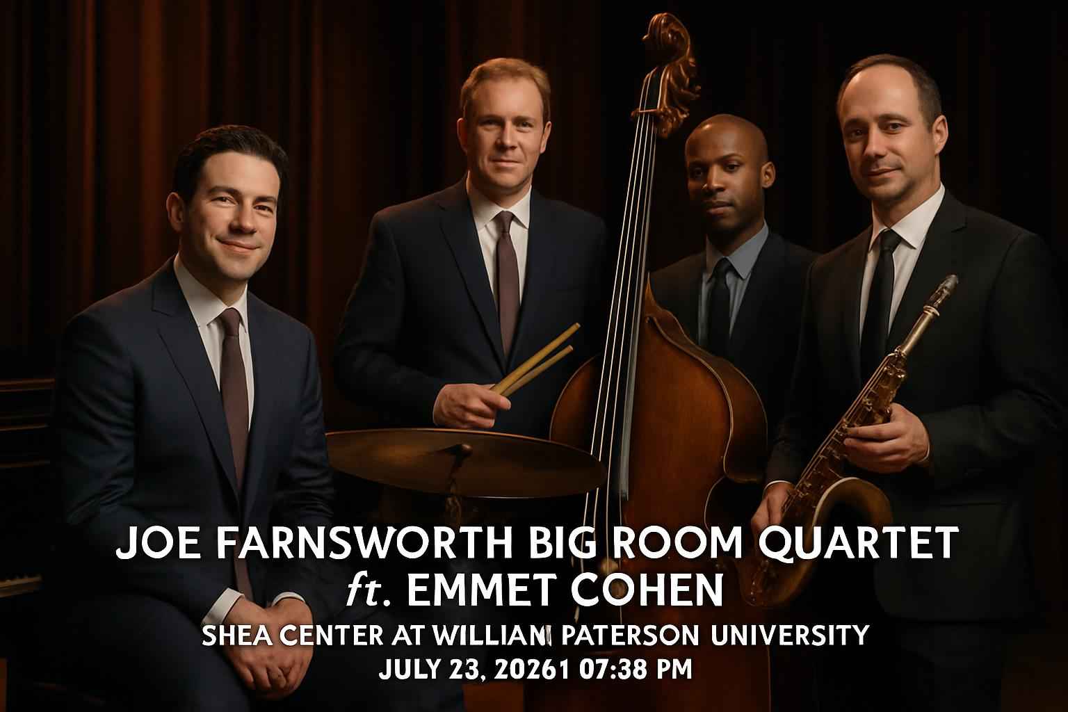 joe-farnsworth-big-room-quartet-ft-emmet-cohen-shea-center-at-william-paterson-university