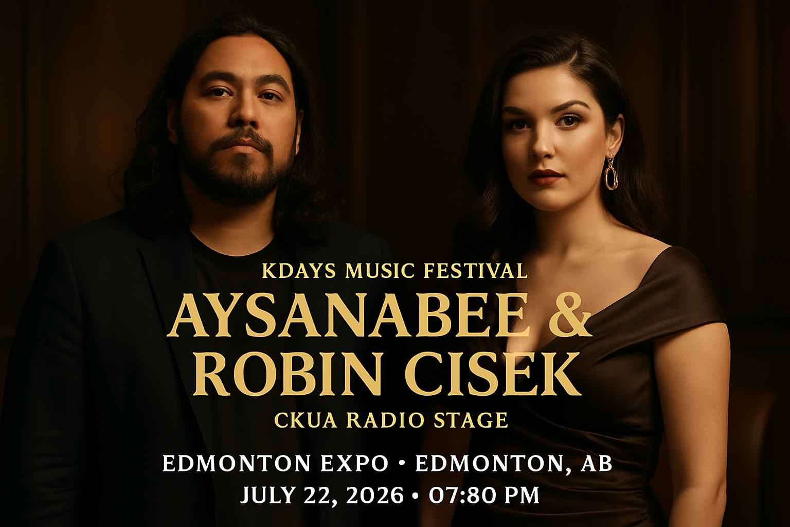 kdays-music-festival-aysanabee-robin-cisek-ckua-radio-stage-at-edmonton-expo