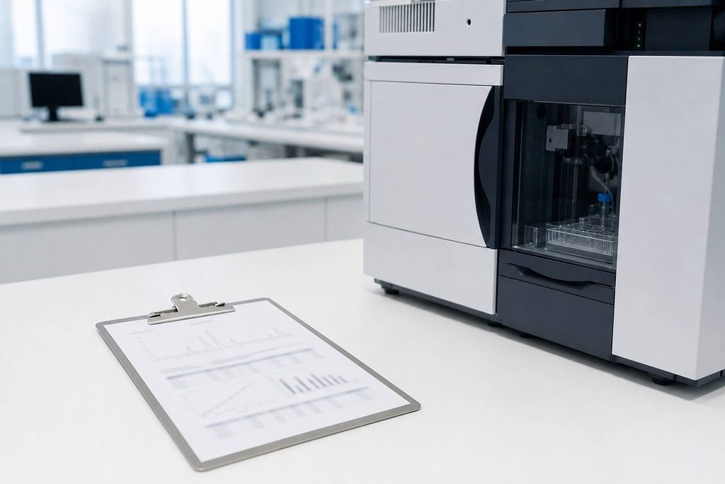 Generic laboratory testing report and analytical equipment