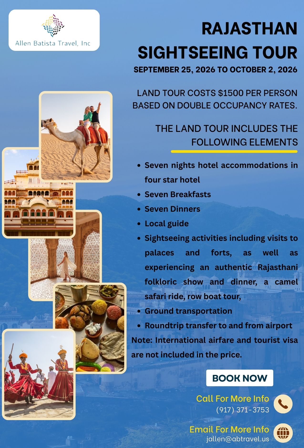 Rajasthan Tour Package: 8-Day Sightseeing Tour