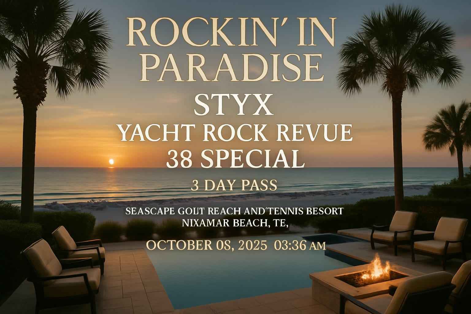 rockin-in-paradise-styx-yacht-rock-revue-38-special-3-day-pass-seascape-golf-beach-and-tennis-resort